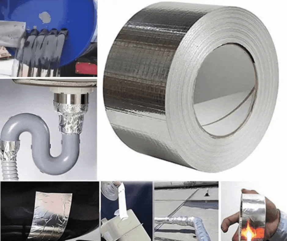 Banda adeziva izolatoare aluminiu 100mm x 50m / 48mm x 25m