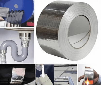 Banda adeziva izolatoare aluminiu 100mm x 50m / 48mm x 25m