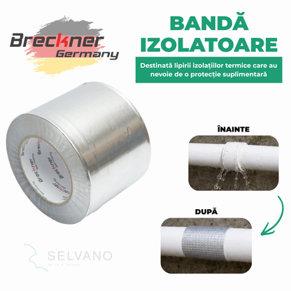 Banda adeziva izolatoare aluminiu 100mm x 50m / 48mm x 25m